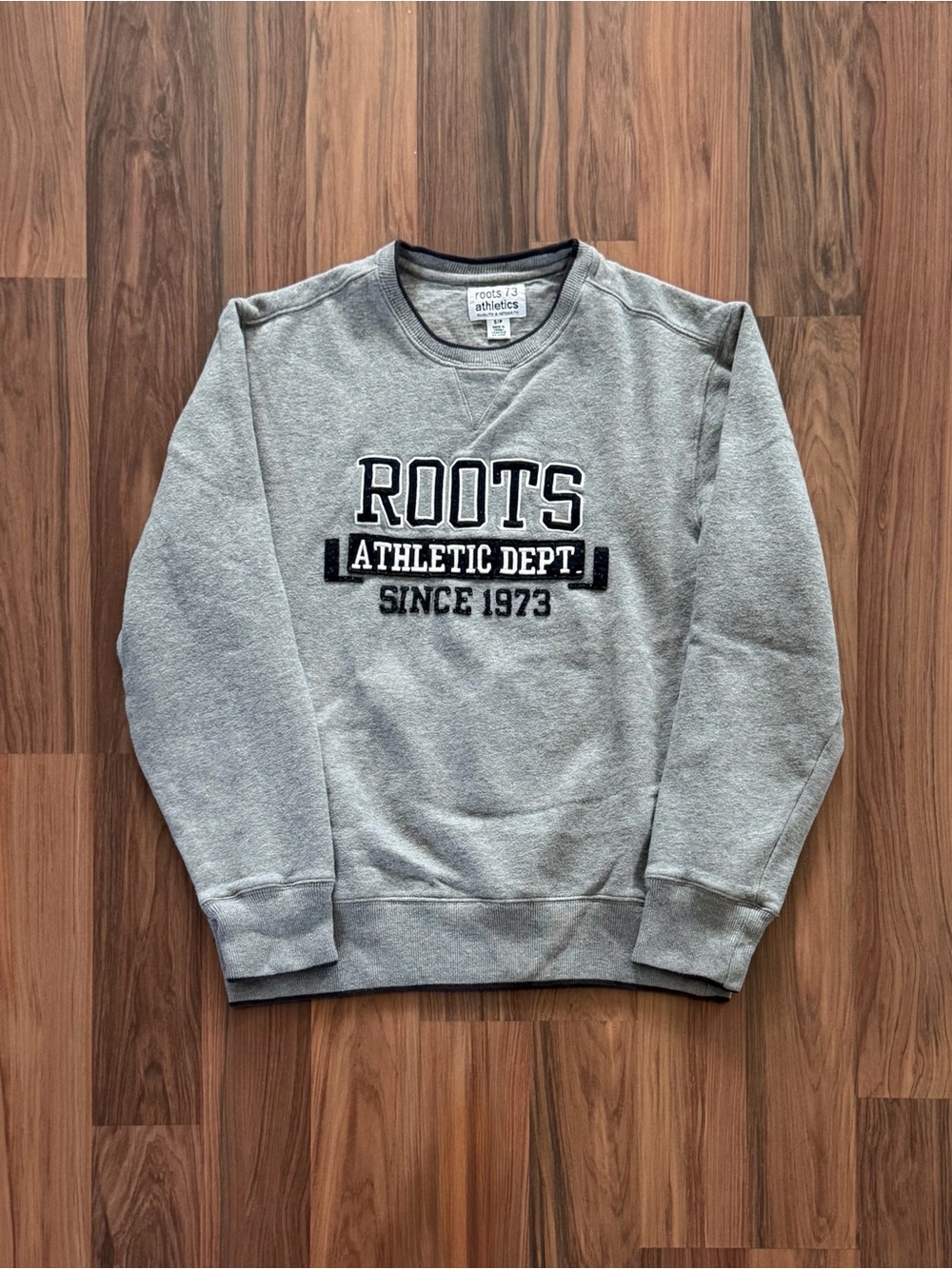 Roots Grey 'Athletic Dept.' Crewneck Sweatshirt